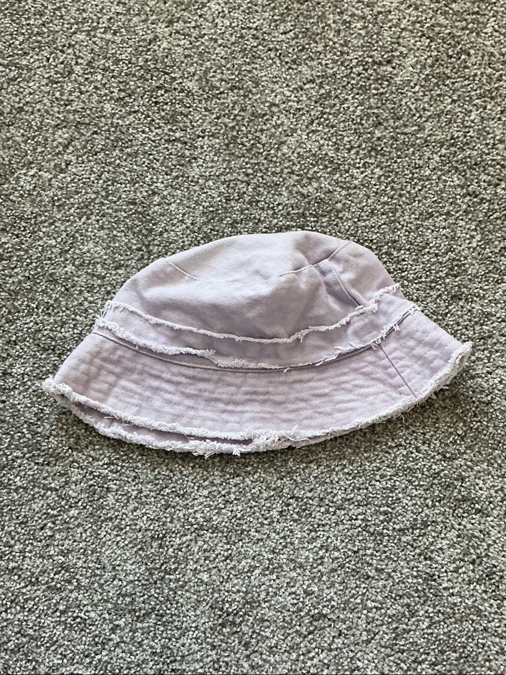 Steve Madden Light Lavender Bucket Hat - Soft Frayed Trim
